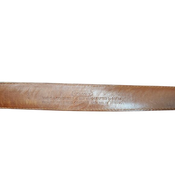 Coach Style # 3921 Shiny Black Leather Belt, Size 38''/ 95 cm - Picture 8 of 12